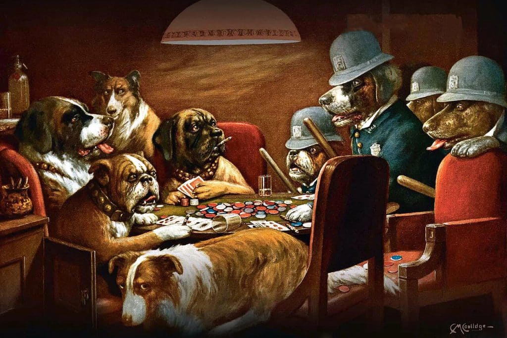 psi koji igraju poker
