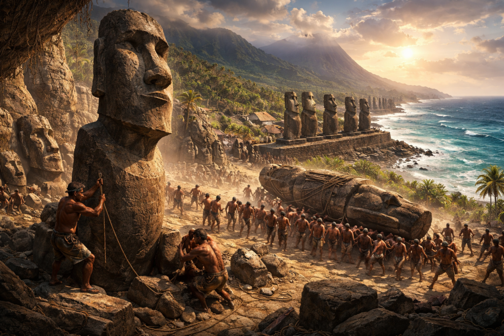 Kako su Moai nastali: Od kamena do ljudske figure